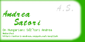 andrea satori business card